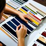 Portfolio Creation**

"A young woman thoughtfully arranging fabric swatches and paint samples on a mood board, creating a home styling portfolio, surrounded by interior design books and magazines, fully clothed, modest attire, perfect anatomy, correct proportions, well-formed hands, proper finger count, natural body proportions, professional setting, safe for work, appropriate content, professional."

**