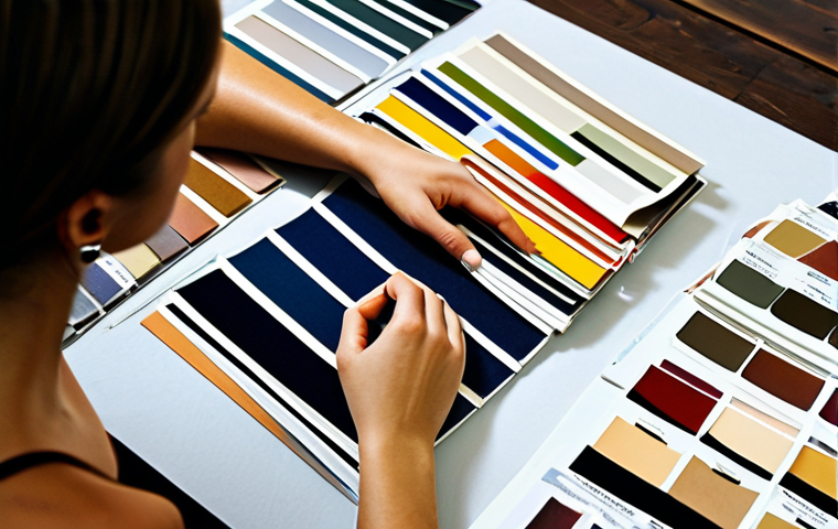 Portfolio Creation**

"A young woman thoughtfully arranging fabric swatches and paint samples on a mood board, creating a home styling portfolio, surrounded by interior design books and magazines, fully clothed, modest attire, perfect anatomy, correct proportions, well-formed hands, proper finger count, natural body proportions, professional setting, safe for work, appropriate content, professional."

**
