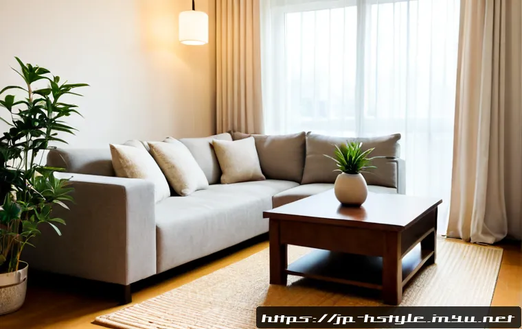 홈스타일링 실습 과제 아이디어 - Photorealistic home styling practice assignment scene, a bright compact Japanese apartment living ro...